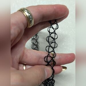 Elegant Black Choker Necklace Stretch Tattoo Style Y2K New